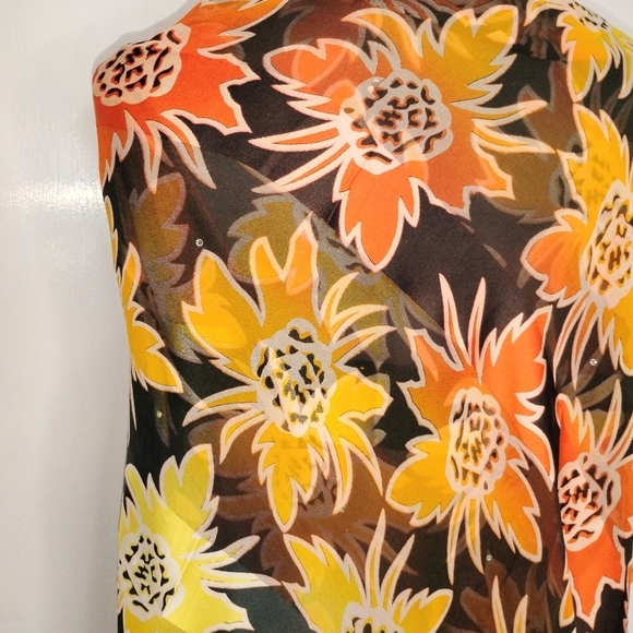 LARGE CHIFFON FAUX JACQUARD WRAP - Picture 4 of 7